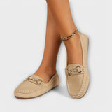 Cordula - Schwarze Loafer mit Spange