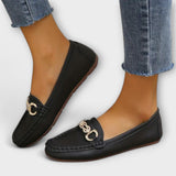 Adele - Schwarze Loafer mit Spange