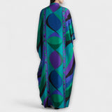 Harper - Bunter psychedelischer Satin-Kaftan