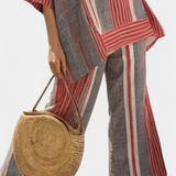 Matilde - Rot-graues Oversize-Set mit Streifen