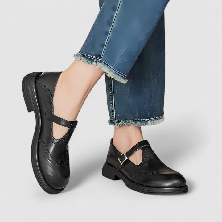 Irmgard - Klassische Riemchen-Halbschuhe