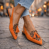 Nexoria - Elegante Bicolor-Damenmules mit trendigen Bommeln