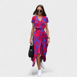 Lila Rosa - Pinkes Boho-Kleid mit Blütenmuster