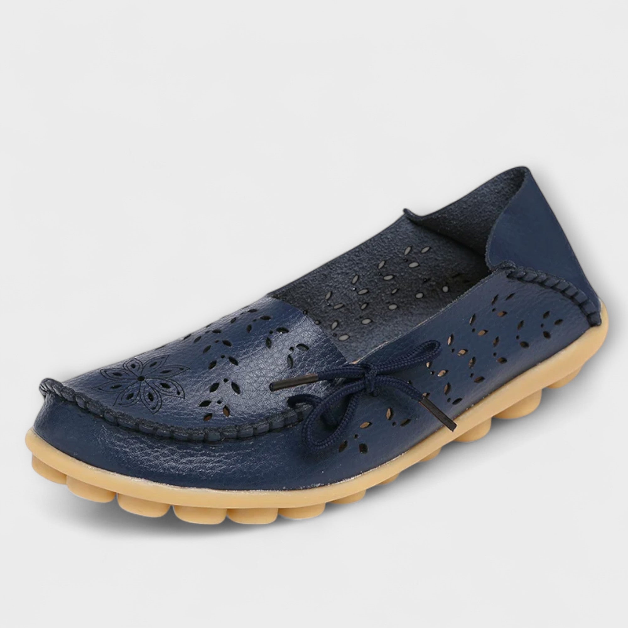Notburga - Weisse Slip-on-Mokassins