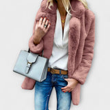 Luna - Graue warme Flausch-Winterjacke
