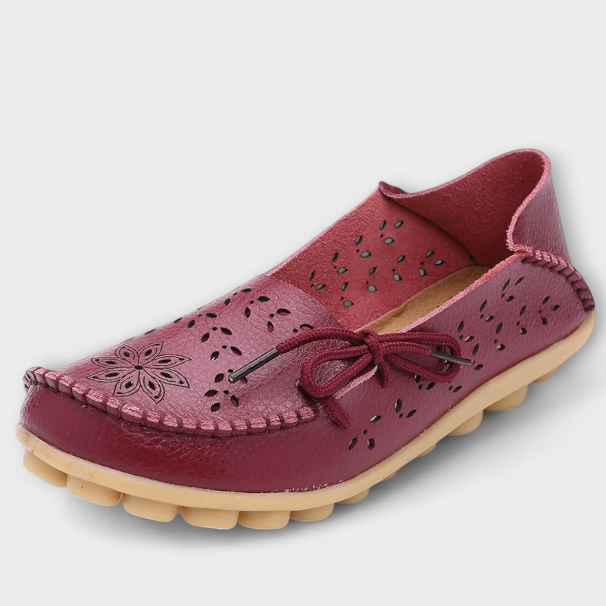 Notburga - Weisse Slip-on-Mokassins