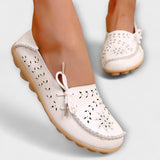 Notburga - Weisse Slip-on-Mokassins