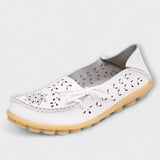 Notburga - Weisse Slip-on-Mokassins
