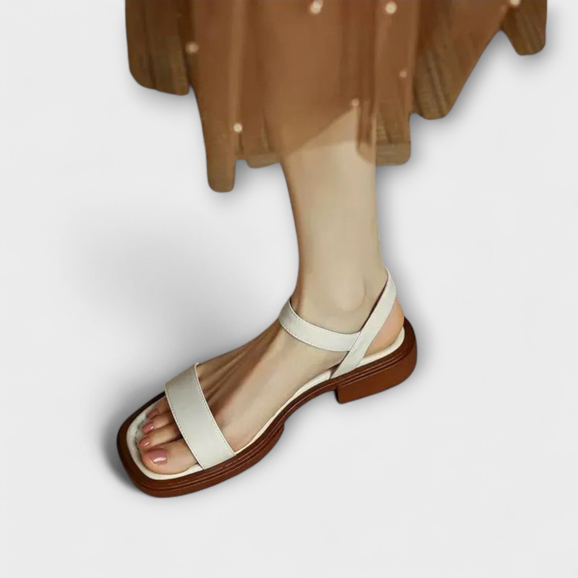 Elsbeth - Schlichte Leder-Sandalen