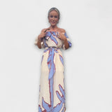Georgia - Buntes Off-Shoulder-Maxikleid mit Print