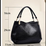 Lusso Milano - Krokodiltaschen Schultertasche