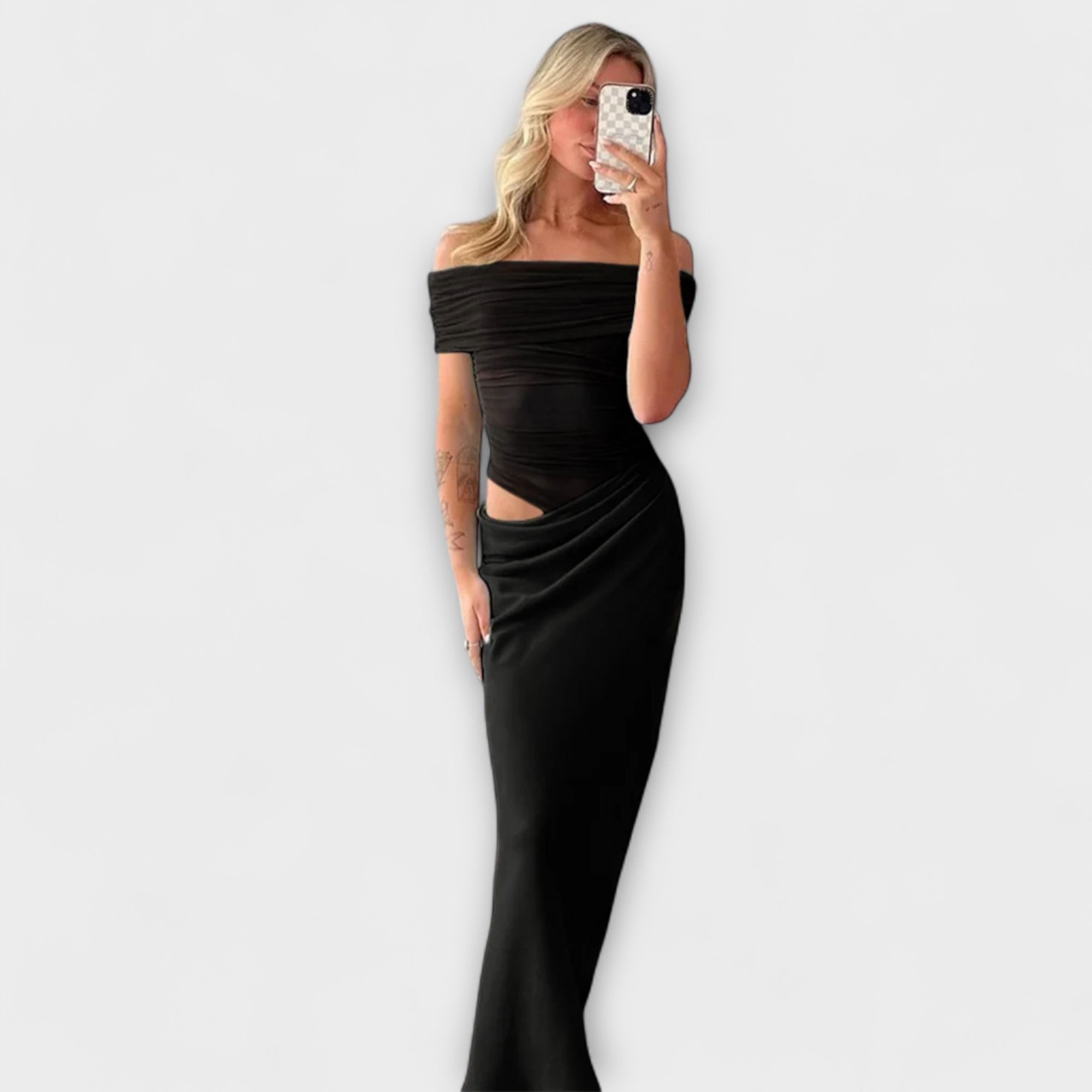 Puss - Gelbes Maxikleid mit Rüschen