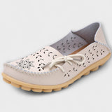 Notburga - Weisse Slip-on-Mokassins