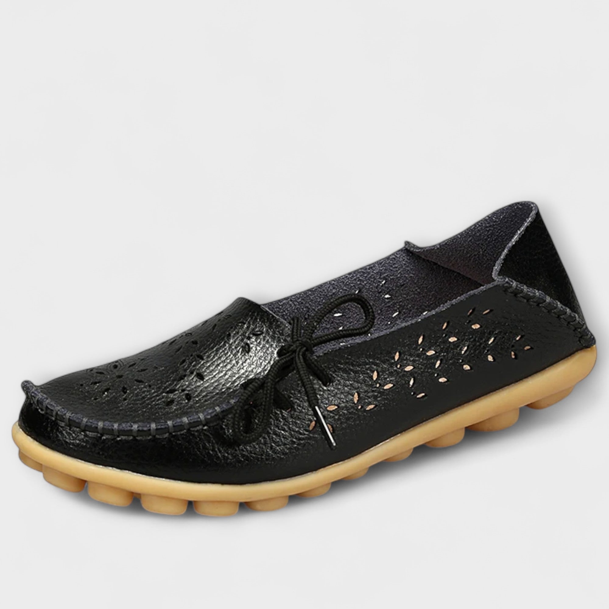Notburga - Weisse Slip-on-Mokassins