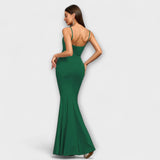 Callie - Beiges elegantes Rüschenkleid