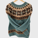 Ocean Pine | Grüner Pullover mit Norweger-Muster