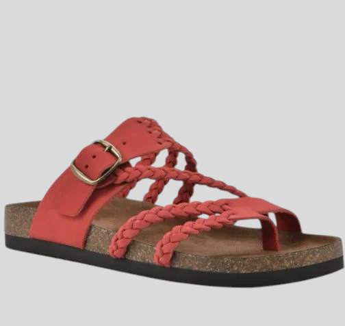 Aurora - Anatomische Korksandalen mit Flechtdesign