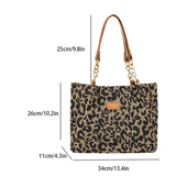 Lévrier – Leopard Canvas Einkaufstasche
