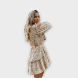 Miliani - Goldenes Boho-Kleid mit Volants
