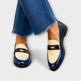 Brunhilde - Zweifarbige Lack-Loafer