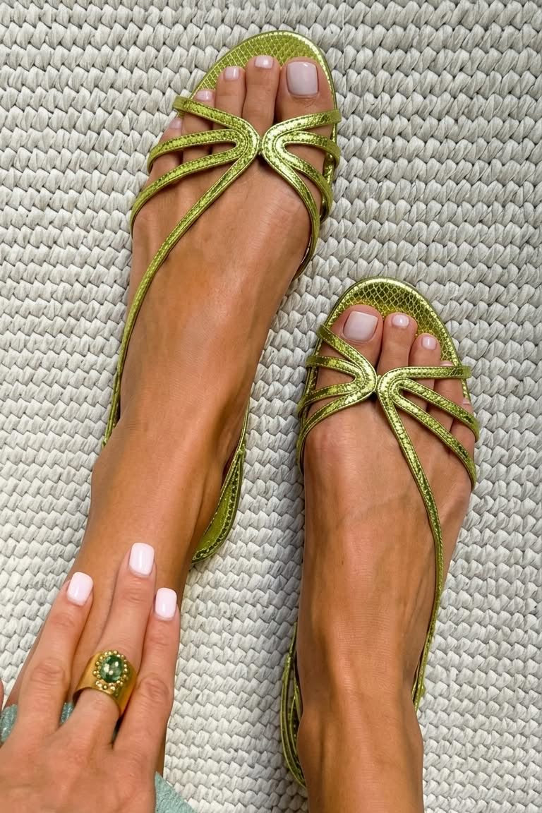 Ginevra | Elegante Goldene Sandalen für den Sommer