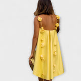 Jordan - Gelbes Mini-Kleid mit Trägern
