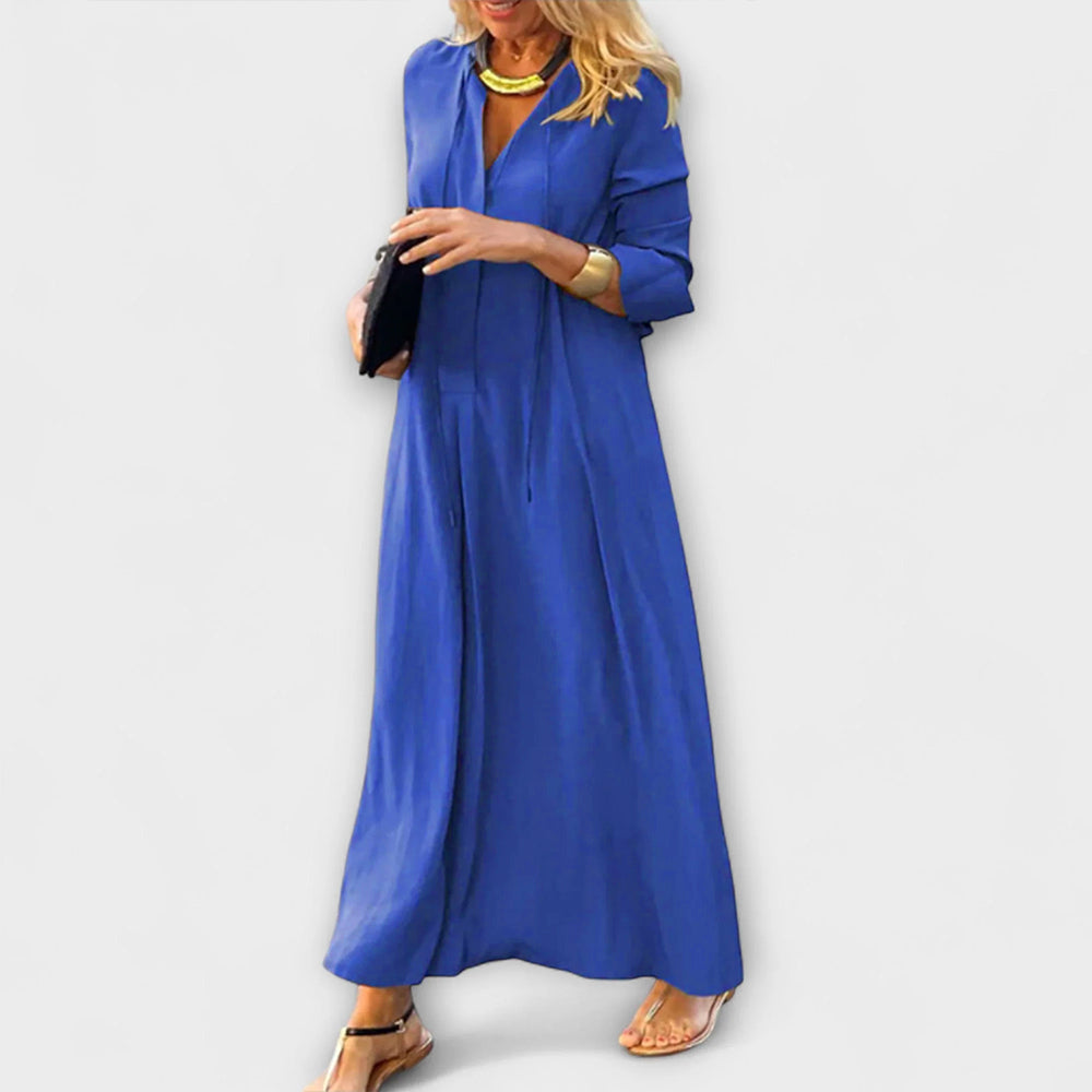 Hannalore - Schwarzes bequemes Maxikleid