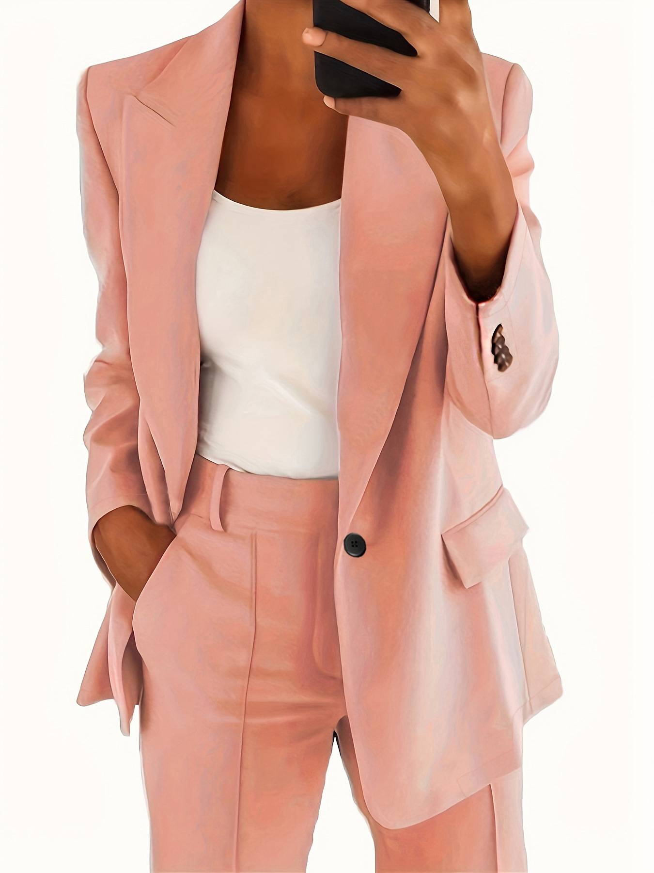 Schwarzes elegantes 2-teiliges Blazer-Set