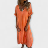 Juliette - Blaues luftiges Malaga-Kleid