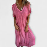 Juliette - Blaues luftiges Malaga-Kleid