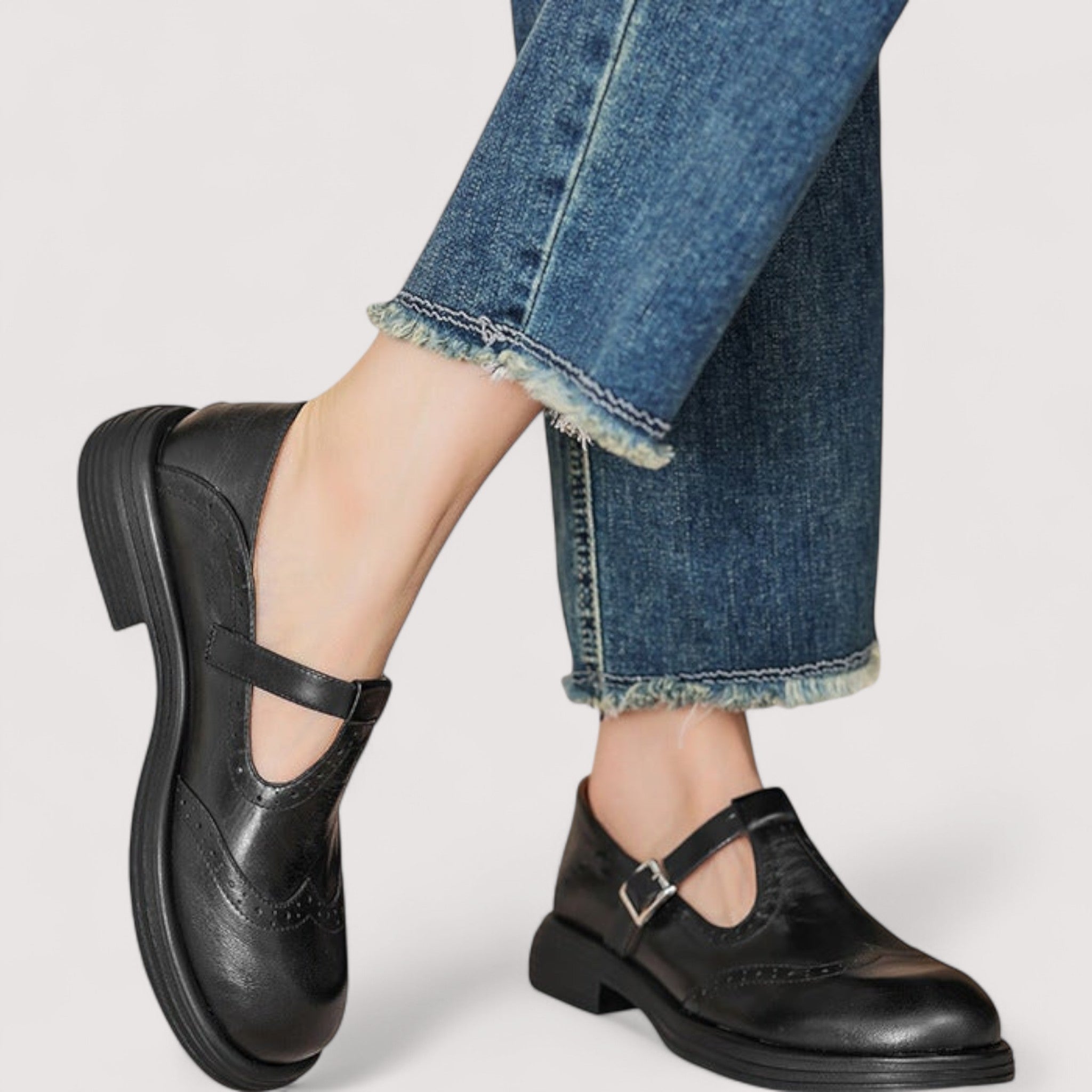 Edeltraud - Elegante Spangen-Halbschuhe