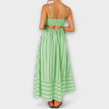 Svea - Rosa gestreiftes Maxikleid
