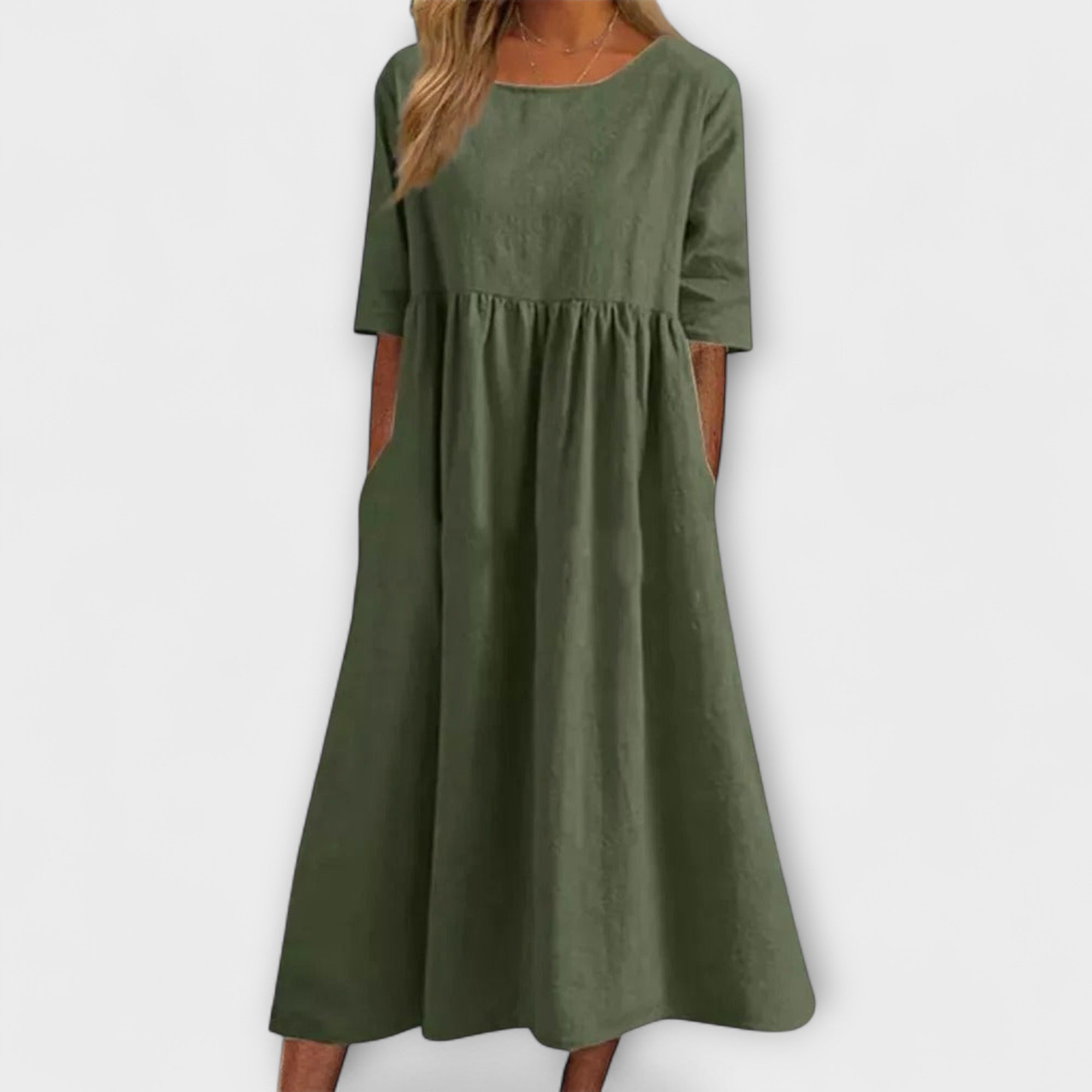 Anja - Hellblaues Sommerkleid mit Empire-Schnitt